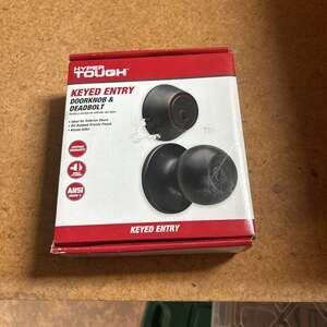 Hyper Tough Keyed Entry Ball Style Doorknob and Deadbolt Combo